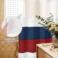 thumbnail image 2 of No Hook Shower Curtain with Built-in Rings - Red White and Blue Wood Txtured Washable Waterproof Fabric Bathroom Curtains for Hotel,Rentals, 66 X 72 Inch Long , Farmhouse Barn Wood, 2 of 9