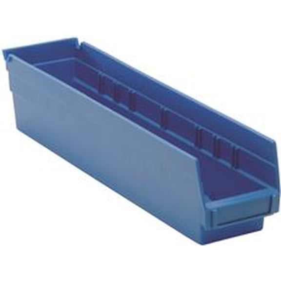 Quantum Storage Systems Economy Shelf Bin, 17-7/8 In. X 4-1/8 In. X 4 In., Blue