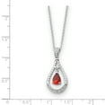 thumbnail image 2 of Sterling Silver Jan. CZ Stone Never Forget Tear 18in Birthstone Necklace 18 Inch, 2 of 3