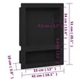thumbnail image 2 of vidaXL Shower Niche with 2 Compartments Matt Black 16.1"x20.1"x3.9", 2 of 6