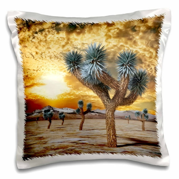3drose, Joshua Tree Sunset, 16x16 inch Pillow Case