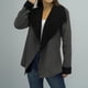 thumbnail image 1 of Puntoco Mujer Suelta Color Sólido Gran Solapa Cremallera Suelta Top Manga Larga Abrigo Manga Larga Sin Capucha Casual Abrigo/Chaqueta Puntoco Puntoco-1388, 1 of 8