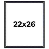 22x26 Frame Black Real Wood Picture Frame Width 1.25 inches | Interior Frame Depth 0.5 inches |