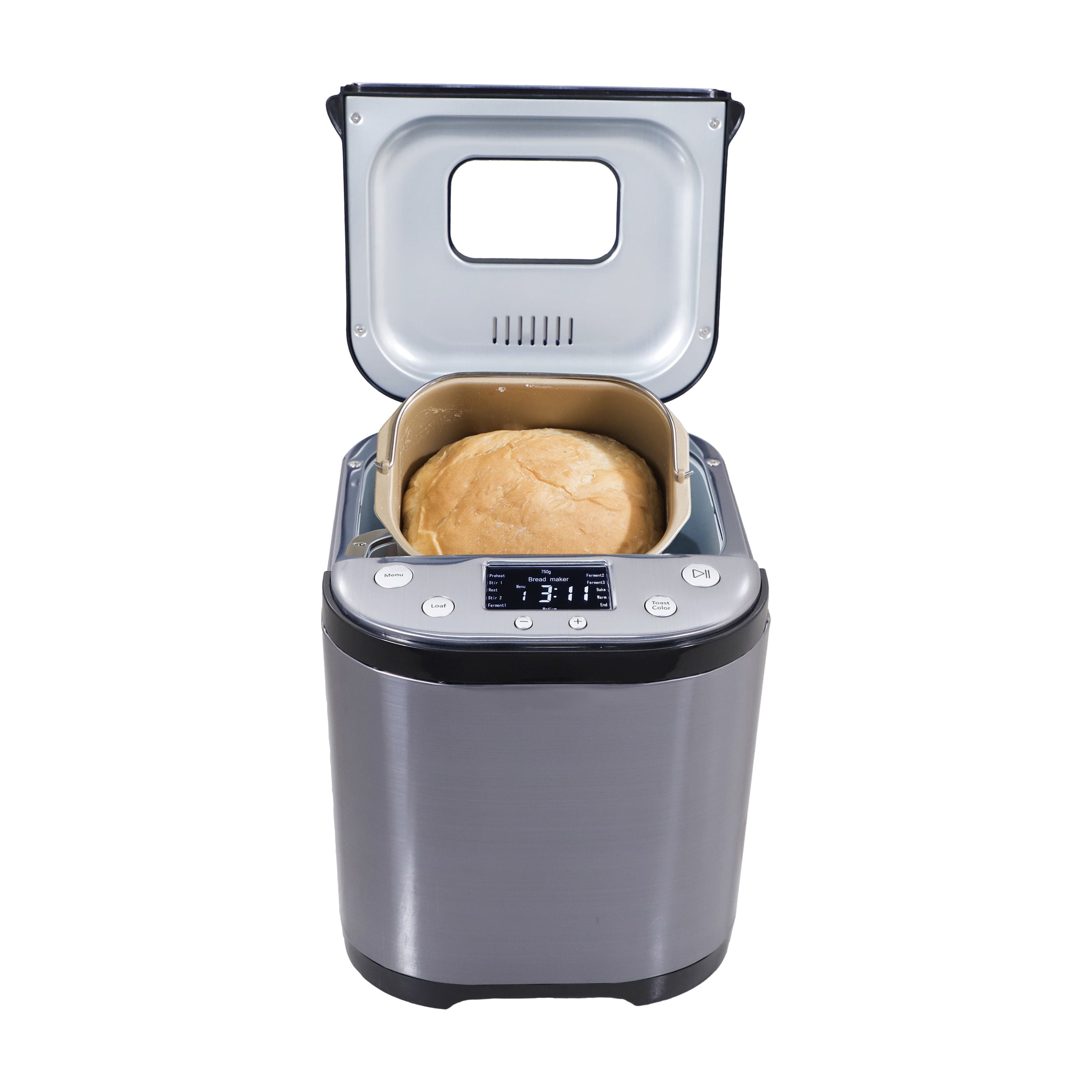 Culinary Chef 15-Program Bread Maker - Stainless Steel Black