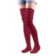 thumbnail image 2 of Calcetines de lana cálidos para mujer, calcetines de invierno de color liso hasta la rodilla, calcetines largos de tubo, calcetines gruesos, calcetines de poliéster para mujer, 2 of 5