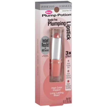 Physicians Formula Plump Potion Lipstick Needle-Free Plumping Sunkissed Potion 0.17 Oz