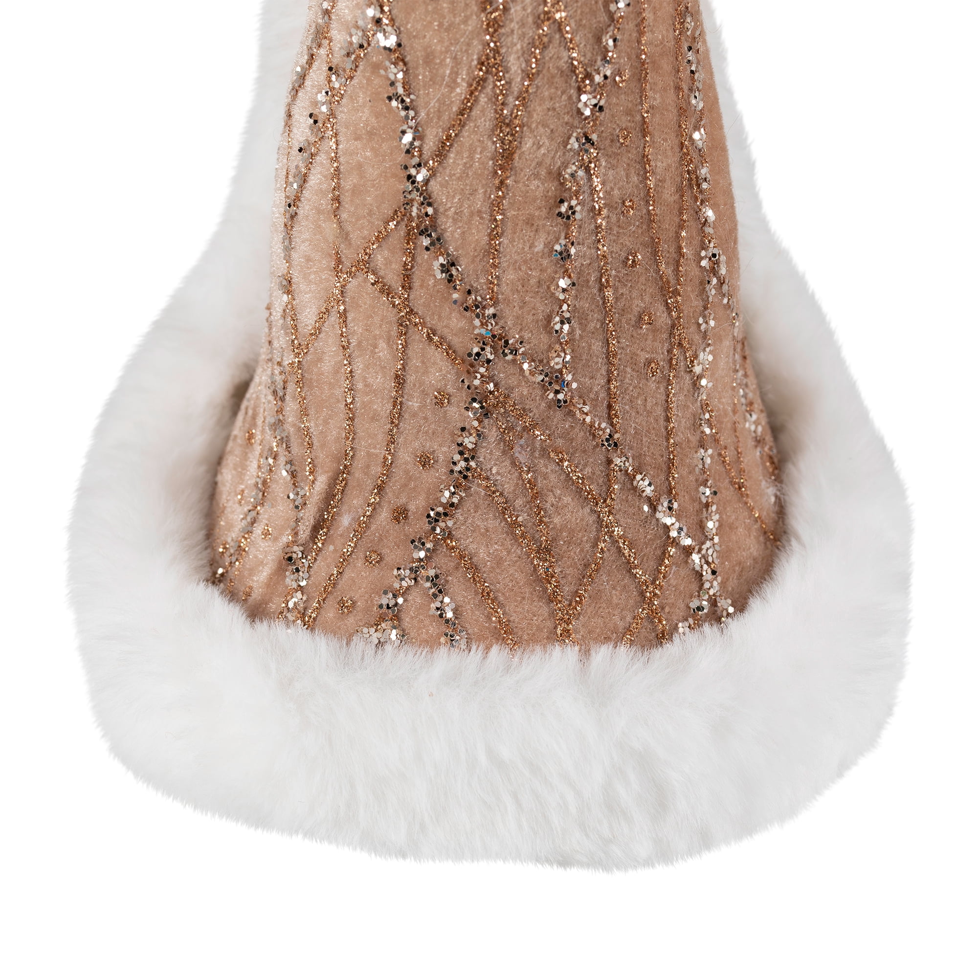 Northlight Santa Gnome Holding Pine Sprigs in Plush Winter Hat Christmas Figure - 19"
