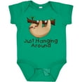 thumbnail image 3 of Inktastic Just Hanging Around with Cute Sloth Boys or Girls Baby Bodysuit, 3 of 5