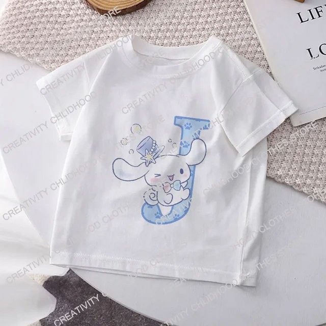 Kids' Animated Short Sleeve Round Neck Applique T-Shirt, Cotton/Polyester, 2-12+ Yrs