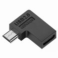 thumbnail image 3 of Type C Female To Micro USB Male Converter 480mbps Type C To Micro USB 90 Degrees Angled For USB C Extension Connector, 3 of 5