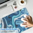 thumbnail image 4 of Blue, White and Black Lines&nbsp;pad Mousewaterproof,rubber+multispandexno Slip Line Theme Gaming Mouse PadDesk Pad for Office Home Game 31.5x15.7inches, 4 of 7