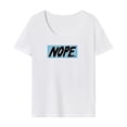 thumbnail image 1 of Camiseta para mujer con cuello redondo, ropa de verano, camisetas para ir de compras, trabajo, vacaciones SG, 1 of 7