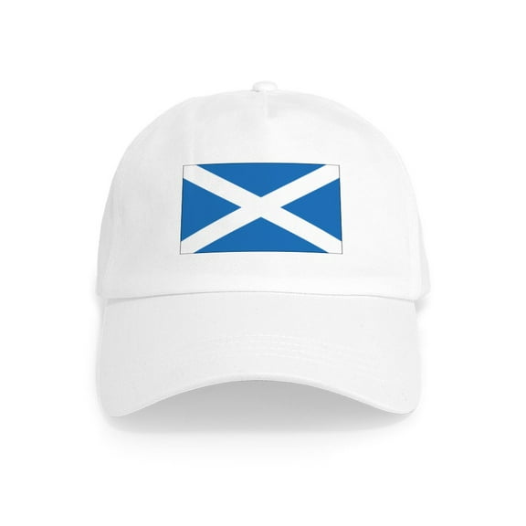 CafePress - Scotland Flag Cap - Adjustable 100% Brushed Unisex Casual Cotton Baseball Cap, Beige, 1