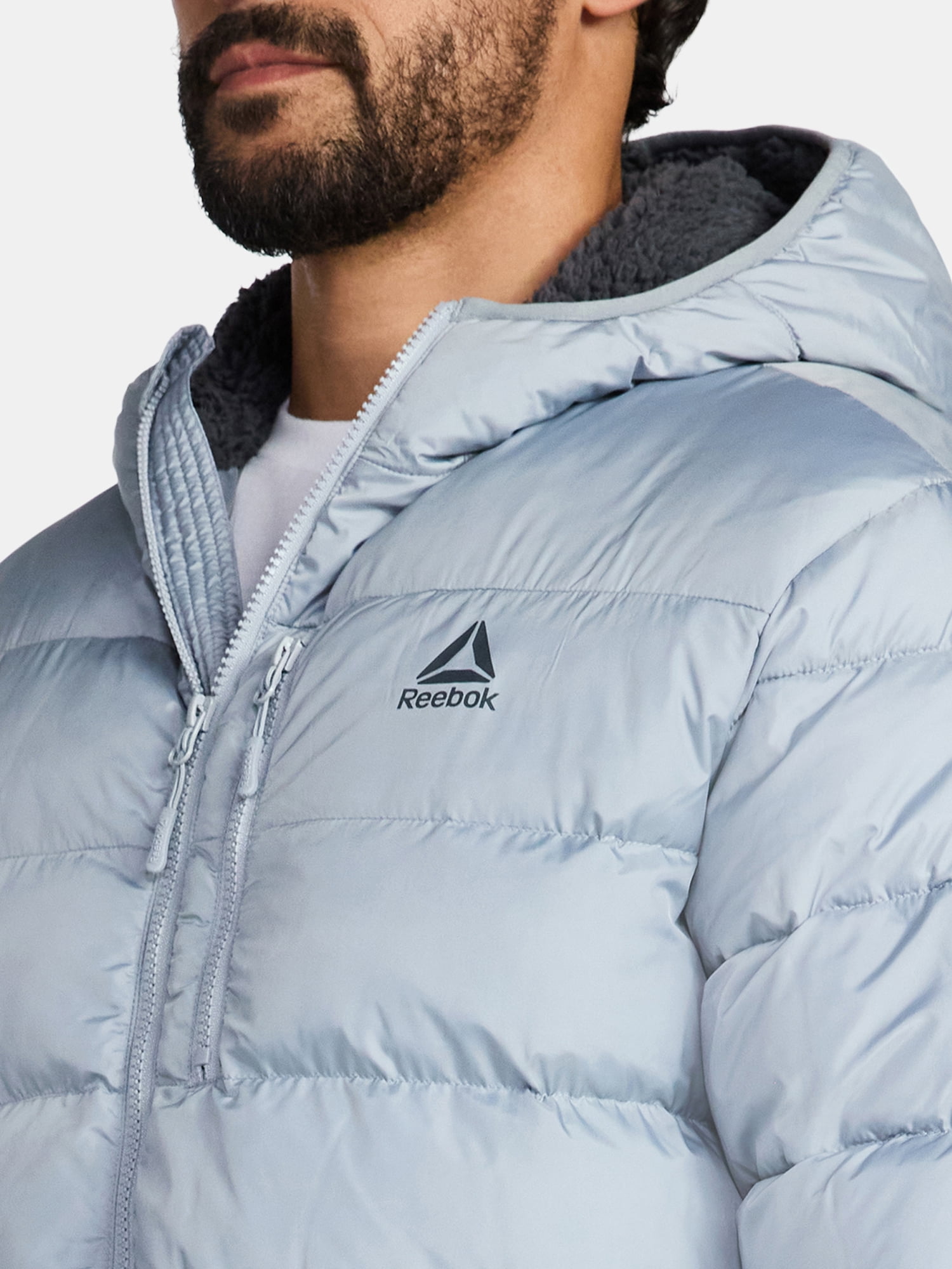 Reebok Men and Big Men's Puffer Coat with Hood, Heavyweight, Sizes S-3XL