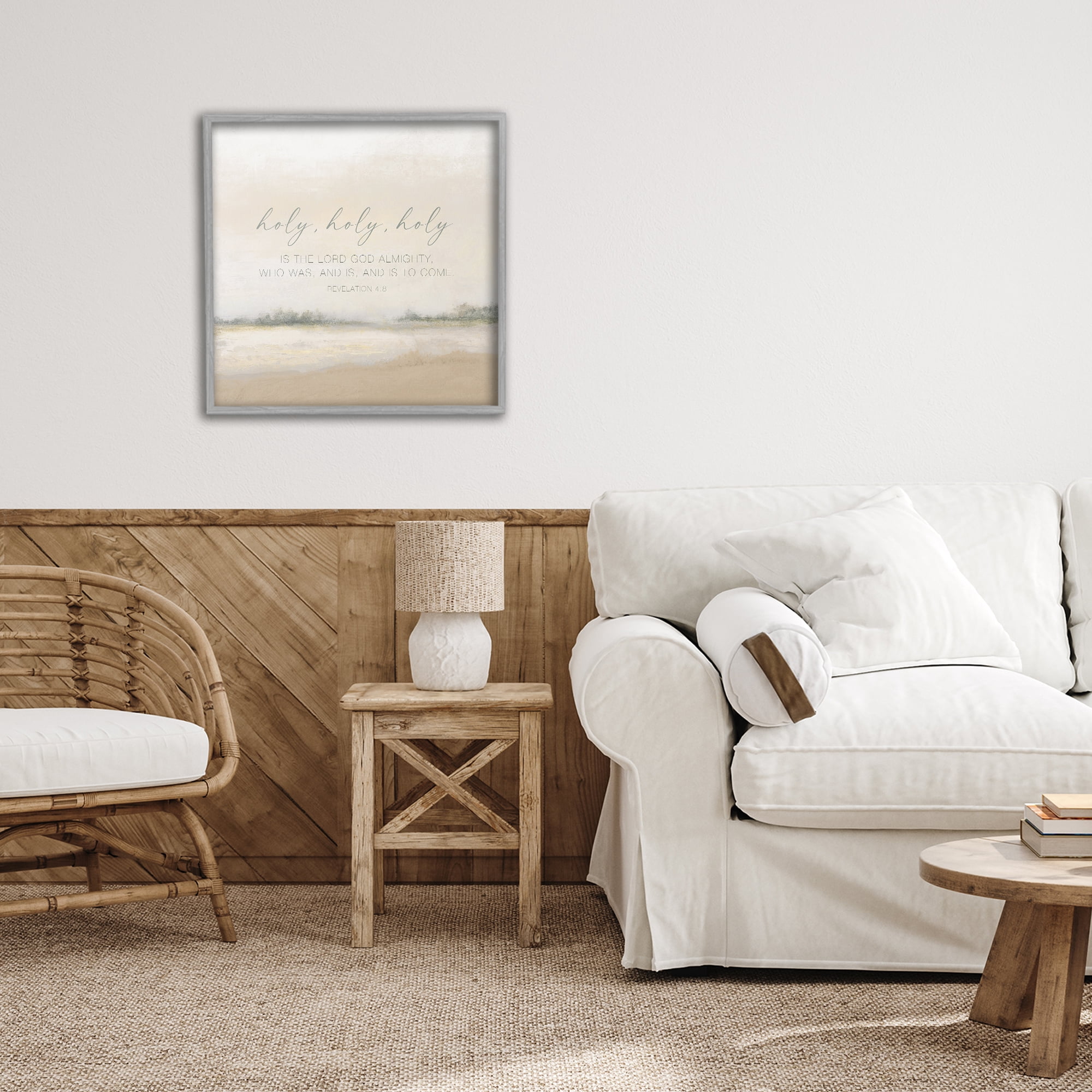Stupell Industries Holy Revelation Proverb Gray Framed Giclee Art, design by John Spaeth