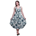 thumbnail image 1 of Bimba Robe Midi de Plage Imprimée Teinture sur Nœuds pour Femmes, à Bretelles, pour l'Été, Grande Taille, 1 of 1