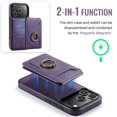thumbnail image 3 of Funda tipo cartera Oidealo para iPhone 17 Pro, magnética, RFID, morada, 3 of 7