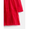 thumbnail image 3 of Wonder Nation Toddler Girls Party Dress with Long Sleeves, Sizes 12M-5T, 3 of 3