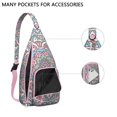 thumbnail image 2 of Mystic Mandala Sling Backpack - Exotic Geometric Pattern Crossbody Shoulder Bag, RFID Blocking Secure Pockets, 2 of 4