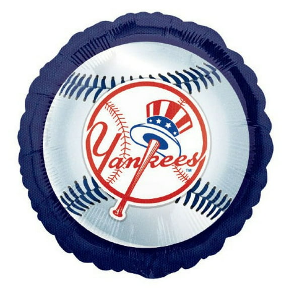18 inch New York Yankees Ball Foil Mylar Balloon - Party Supplies Decorations