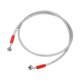 thumbnail image 1 of 120cm 47.24 "10mm ID Motocicleta Línea de freno hidráulico Tubo de manguera de aceite 28 ° 0 ° Cable trenzado de acero inoxidable para ATV Motocross Sport Bikes Silver Tone, 1 of 1