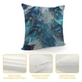 thumbnail image 4 of JRXY Peacock Feather Throw Pillow Case Cushion Cover Watercolor Gradient Blue Soft Halo Beautiful Colors Green Leaves Couch Bed Sofa Car Waist Cushion Cover White, 4 of 5