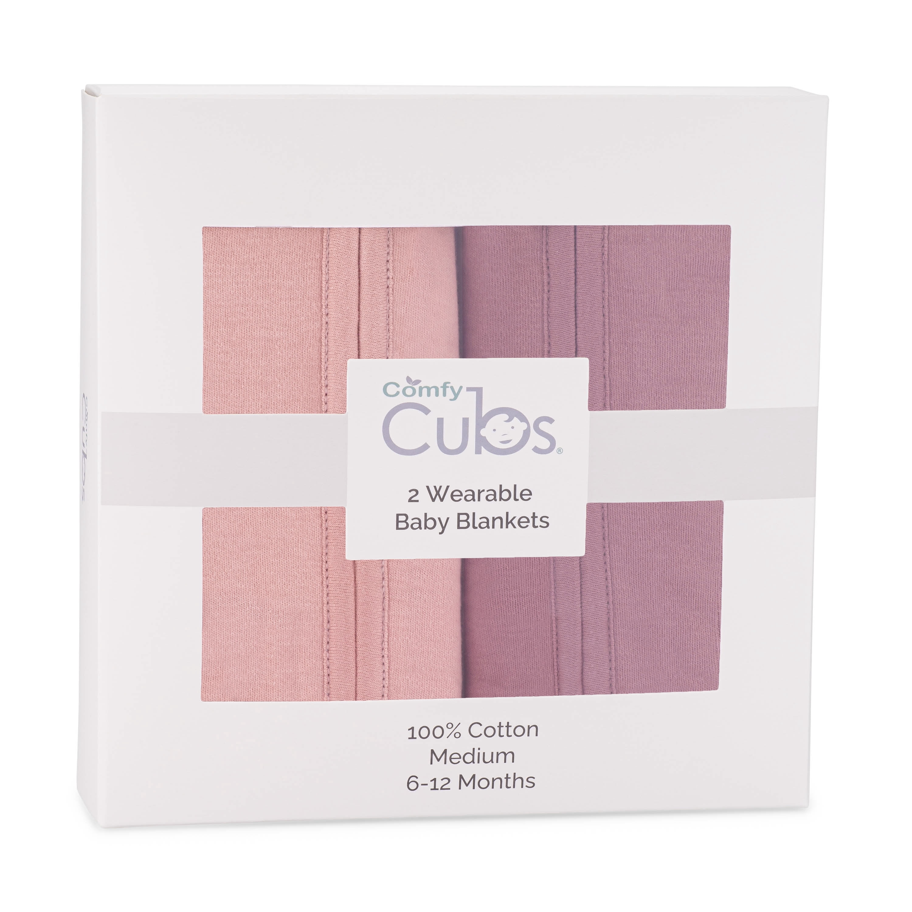 Comfy Cubs Sleep Bag, Sack for Baby, 2 Pack, for Boy and Girl, Newborns and Toddlers (Blush, Mauve, Medium)