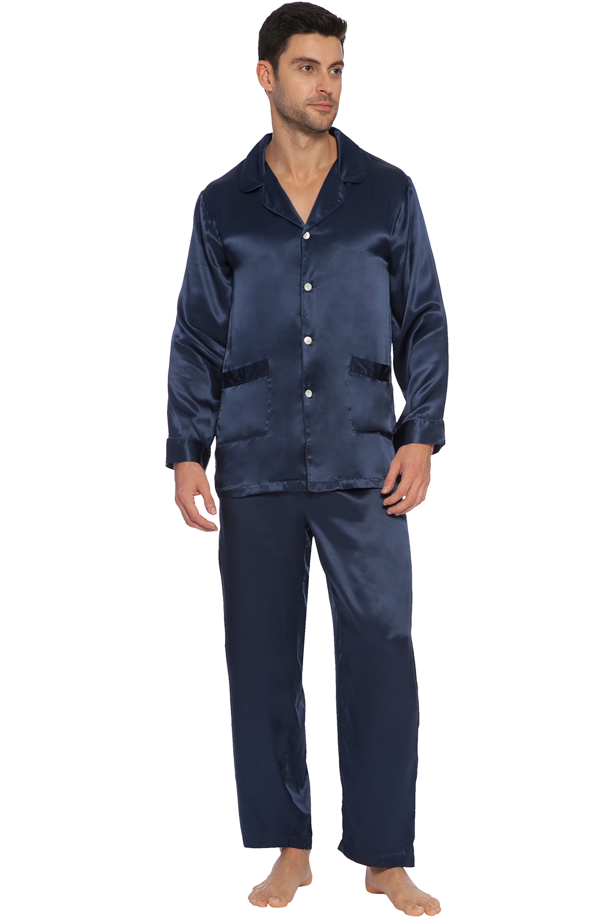Intimo Mens Classic Silk Pajamas - Walmart.com