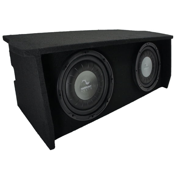 2007-2018 Jeep Wrangler 2 Door Dual 12" Enclosure Harmony HA-F124 Sub Box Package