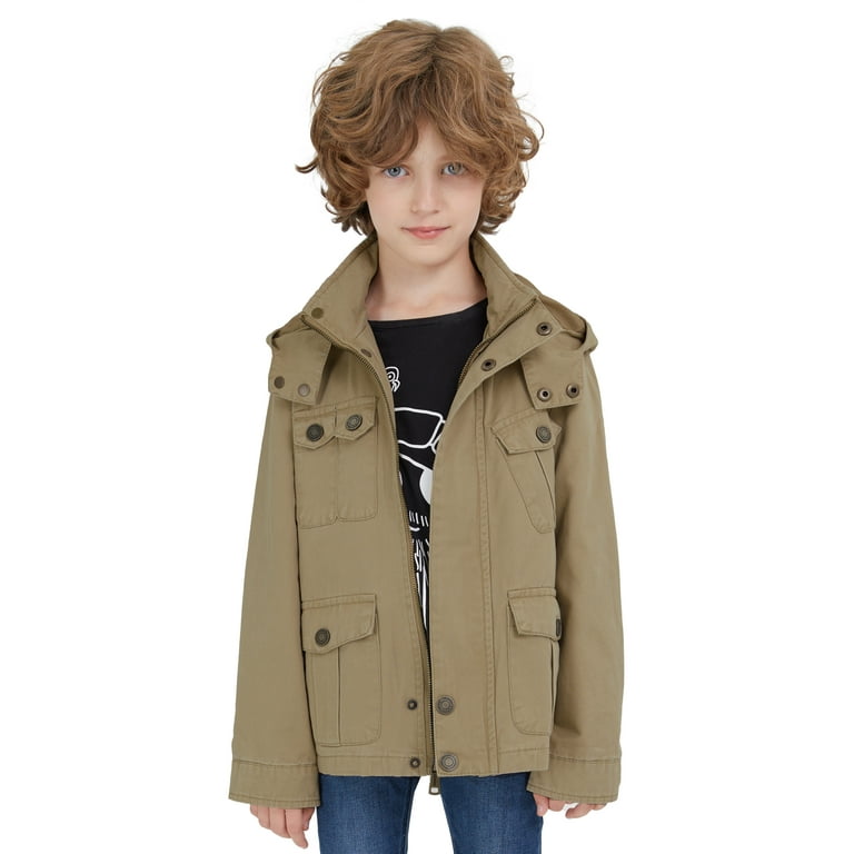 Boys khaki cheap coat