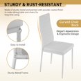 thumbnail image 2 of FDW Dining Table Set Glass Dining Set for Small Spaces and Chairs for 4, Chairs Home Furniture Rectangular Modern, White, 2 of 7