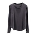thumbnail image 1 of Estbridge Haut de Pyjama en Modal pour Femmes Manches Longues Décontracté - Doux Confortable Mode Hiver Printemps Automne Quotidien Loungewear, 1 of 4