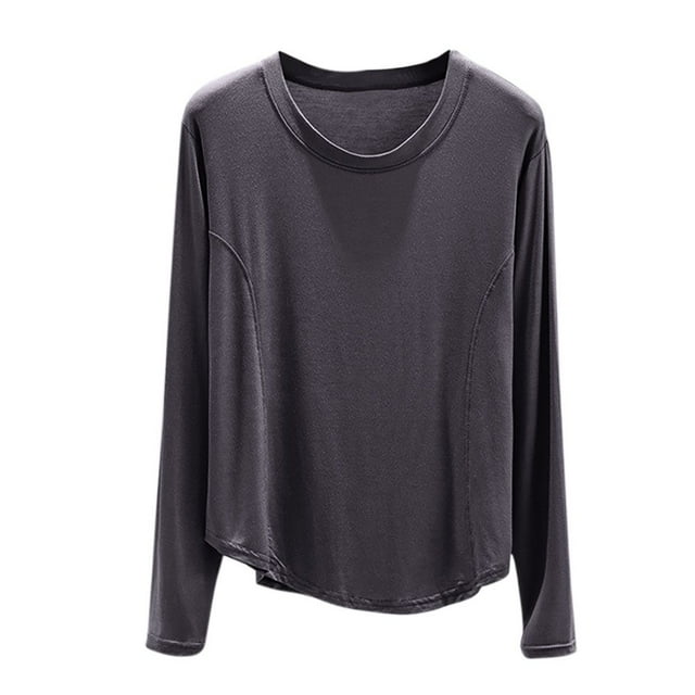 Estbridge Haut de Pyjama en Modal pour Femmes Manches Longues Décontracté - Doux Confortable Mode Hiver Printemps Automne Quotidien Loungewear
