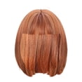 thumbnail image 2 of Easter Short Bob Wig with Air Bangs, Orange - Pure Desire Straight Hair Bobble Head Ageing New Full Head Set Short Hair Wig Female A Pvc Wig St. Patrick'S Day, Wedding, Season, Anniversary, 2 of 6