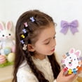 thumbnail image 1 of Set de mini clips para conejitos de Pascua | 10 accesorios coloridos de cartón para el cabello – Plástico multicolor | Regalo de fiesta de Pascua con conejitos, estrellas, formas de corazón,, 1 of 6