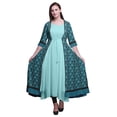 thumbnail image 1 of Bimba Kurtis Indiennes pour Femmes Tenue de Fête Anarkali Kurta Imprimée Évasée Kurti Ethnique, 1 of 6