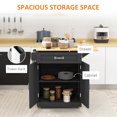 thumbnail image 4 of HOMCOM Îlot de Cuisine Pliable avec Tiroir de Rangement, Chariot Utilitaire Roulant, 4 of 10