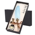thumbnail image 1 of Juego de pluma de pluma Bling Bling pluma de Metal tallada con tinta vintage azul cielo, 1 of 12