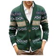 thumbnail image 1 of Gibobby Suéter cárdigan hombre Suéter de punto con botones para hombre, ajuste ajustado, cuello alto, casual, de punto con botones(Verde,G), 1 of 5