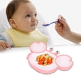 thumbnail image 2 of Fyydes Crab Suction Plate with Suction Cup Base Silicone Divided Plate Easy Scooping Eco Friendly for Most Tables High Chair,Toddler Suction Plates,Silicone Plate Baby Suction, 2 of 7