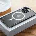 thumbnail image 1 of Magnetic mobile phone case metal frame  14 pro max Magnetic Phone Case Black, 1 of 8