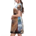 thumbnail image 2 of Honeii Cute Guinea Pig Sea Print Women’s Short Sleeve Dress, Comfortable Casual Dress, Soft Polyester Spandex Blend, Stylish Everyday Wear for Summer, Perfect for Travel and Vacation, 2 of 6