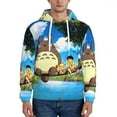 thumbnail image 3 of Totoro Trendy Cartoon Men'S Fleece Hooded Hoodie, hoodies for women men with pockets,Fall Fashion 2025 Pullover Sweaters Winter Clothes, 3 of 9