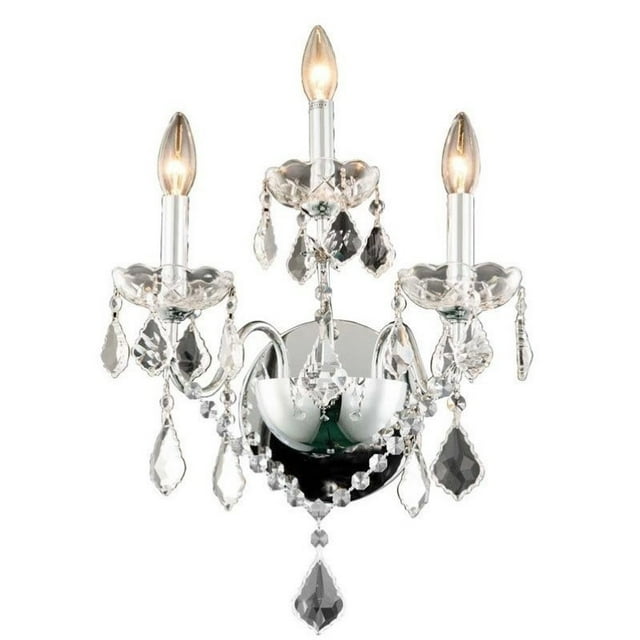 Elegant Lighting St. Francis 17" 3 Light Spectra Crystal Wall Sconce