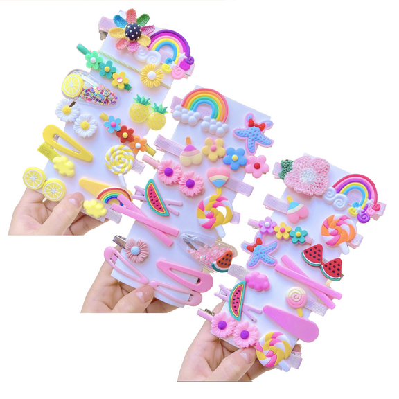 RAGUPEL 42 Pcs Baby Hair Clips,Handcrafted Baby Hair Accessories for Girls,Gentle Grip Cute Candy Shades Kids Hair Accessories for Girls,Pink&White