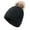 Black, variant on Women Winter Thick Warm Knitted Hat Solid Color Comfy Beanie Outdoor Cycling Knitted Hat (White,Free Size)