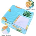 thumbnail image 4 of 400 GSM&nbsp;Pineapple Throw Blanket for Women, 60x80 Inches Super Soft Flannel Fleece Blanket Home Decor Couch Sofa Bed Blanket, Printed Pineapple Gifts for Adults and Kids All Seasons, 4 of 6
