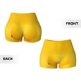 thumbnail image 5 of Haiem Yellow Lemon No Front Seam Biker Shorts for Women Yoga Workout Gym Bike Shorts with Tummy Control Moisture-Wicking-, 5 of 9