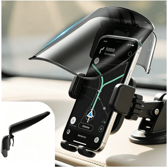 GJX Anti-Glare Cell Phone Sun Shade Cover – Portable Phone Umbrella for Sun Protection – Universal Clip-On Phone Shade for Car and Outdoor Use – Compatible with All Smartphones