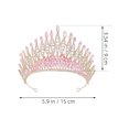 thumbnail image 2 of EXHUMKY Crown Headbands De Moderno En Rosa Para Uso En Bodas Y Fiestas Con Detalle, 2 of 7